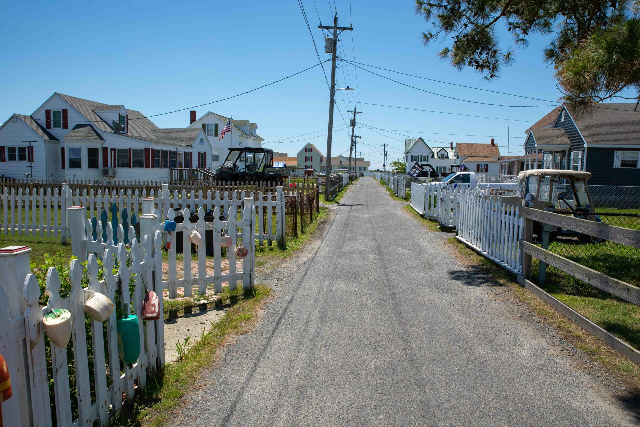 View of homes along a strip of Tangier Island | VPM COM