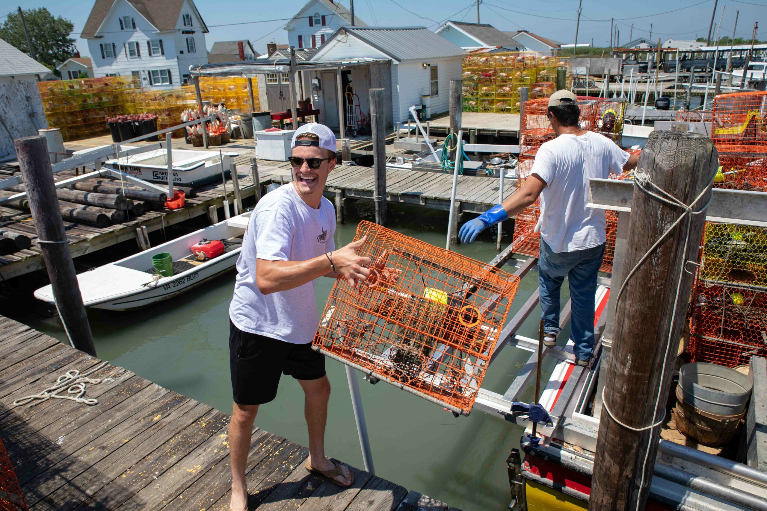 Ben helps his dad offload crab pots | VPM COM