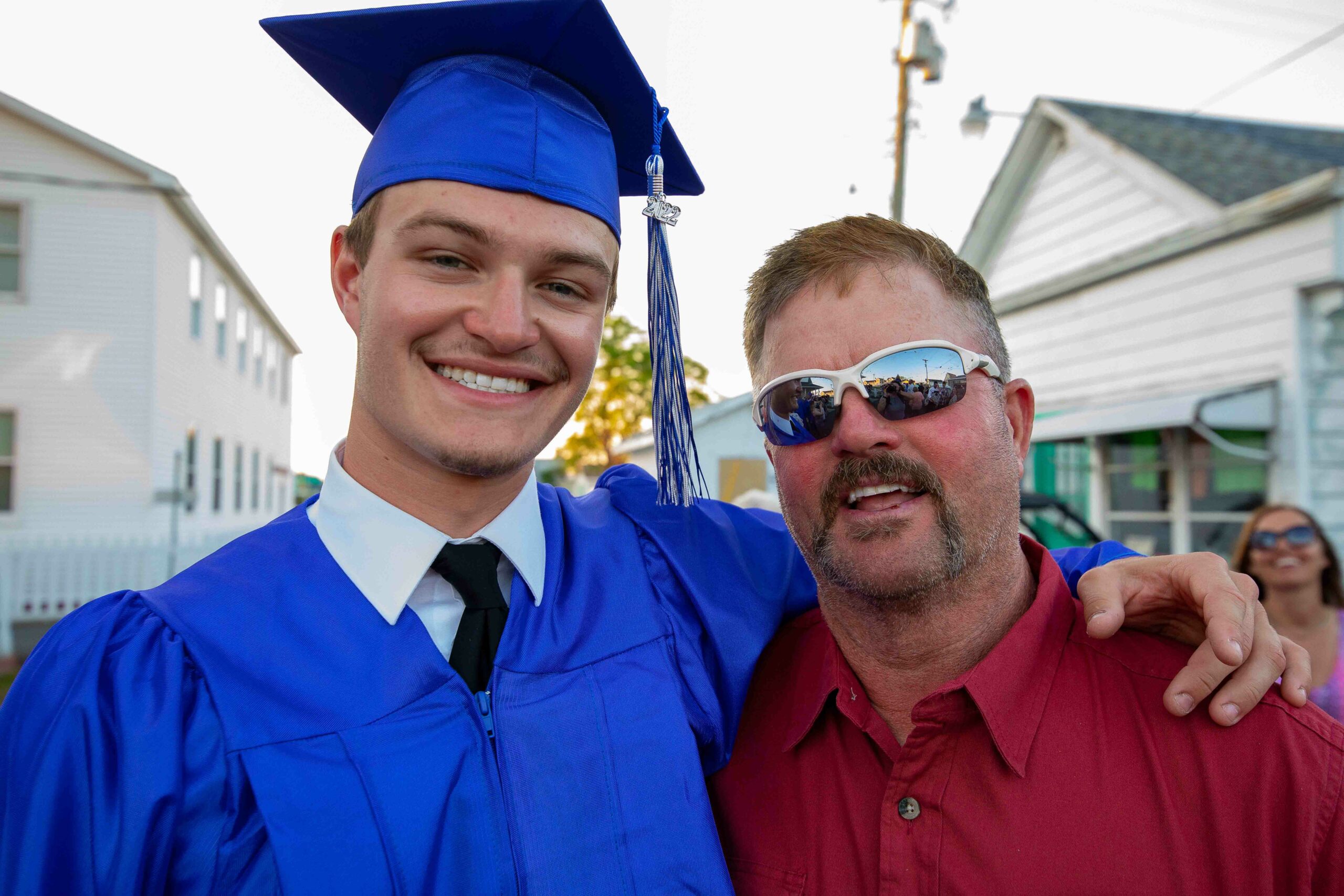 Benjamin and his father Thomas Eskridge after graduation.